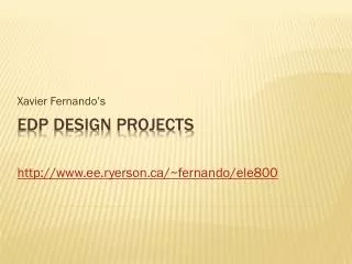 EDP Design Projects