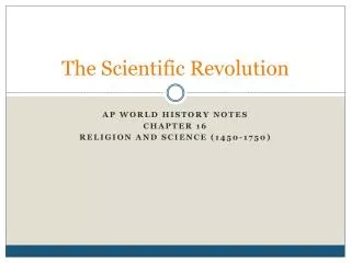 the scientific revolution