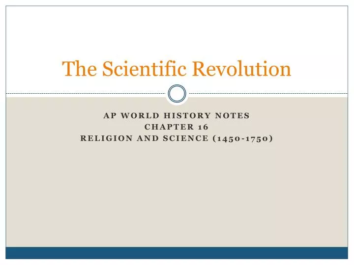 the scientific revolution