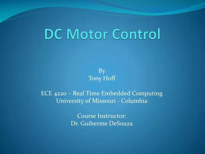 dc motor control