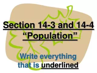 section 14 3 and 14 4 population