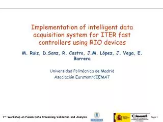 Implementation of intelligent data acquisition system for ITER fast controllers using RIO devices