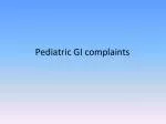 Pediatric GI complaints - slide 1