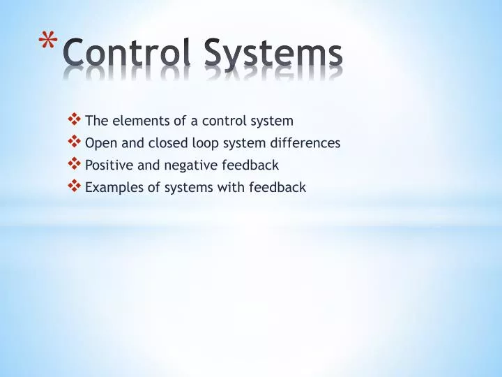 control systems