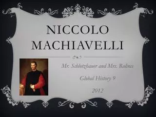 Niccolo Machiavelli