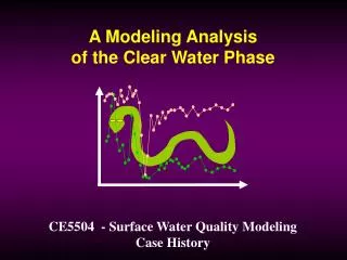 A Modeling Analysis of the Clear Water Phase