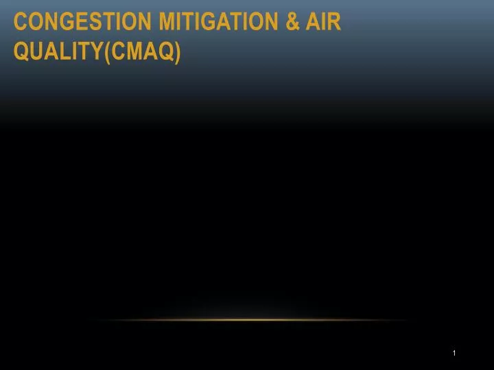 congestion mitigation air quality cmaq