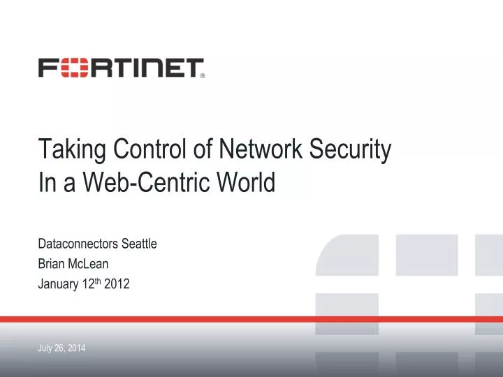 taking control of network security in a web centric world