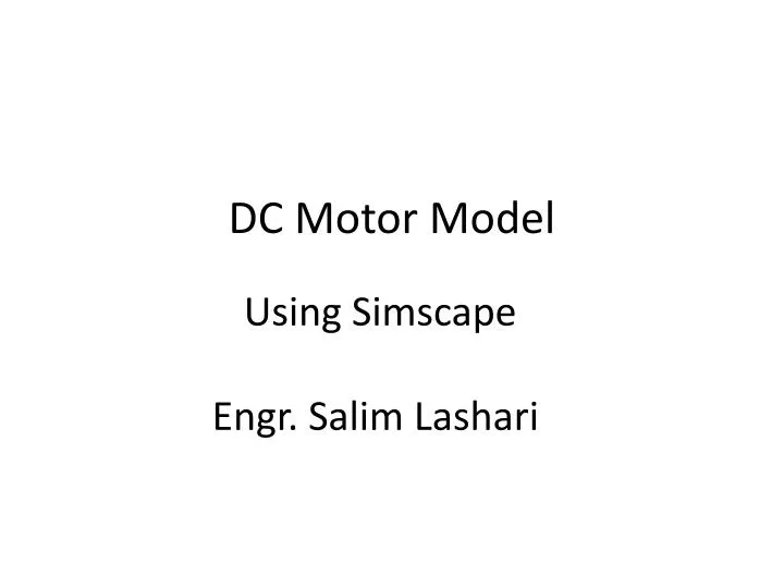 dc motor model
