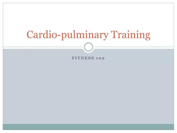 cardio pulminary training