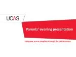 Parents’ evening presentation - slide 1