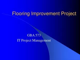 flooring improvement project