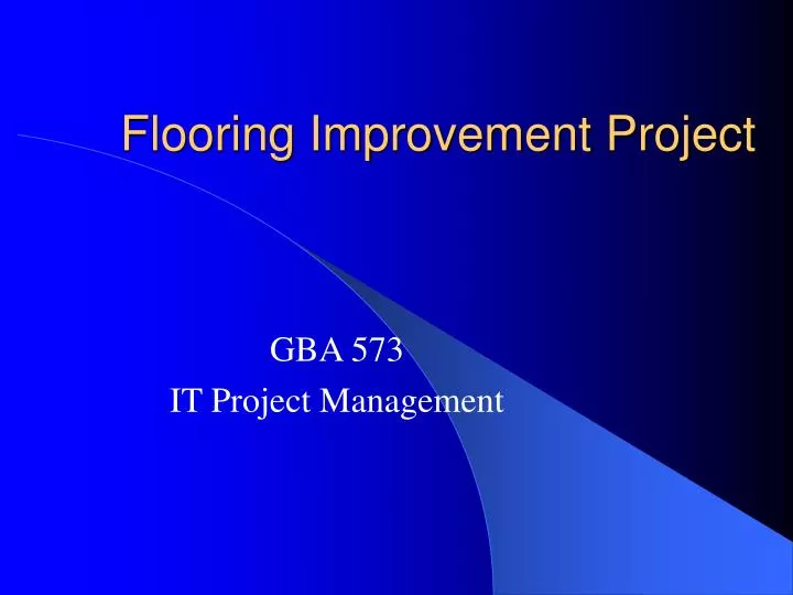 flooring improvement project