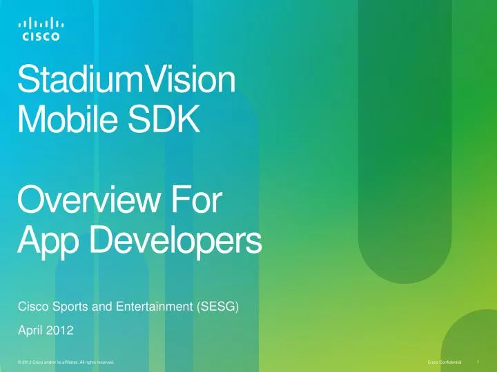 stadiumvision mobile sdk overview for app developers
