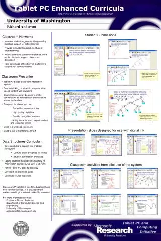 Tablet PC Enhanced Curricula