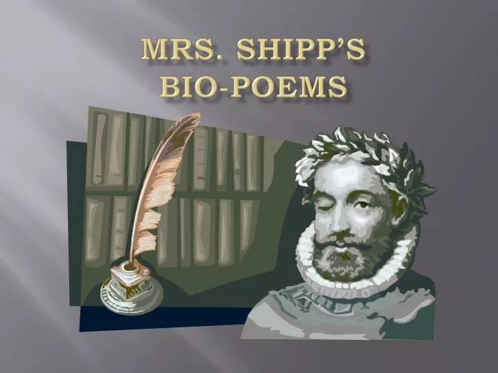 mrs shipp s bio poems
