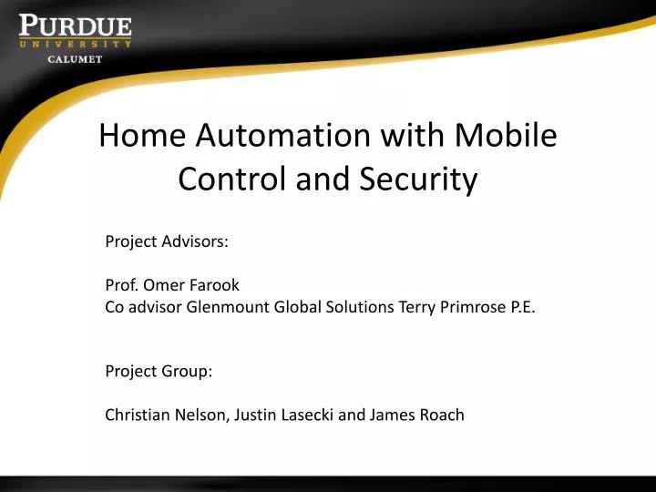 home automation with mobile control and security