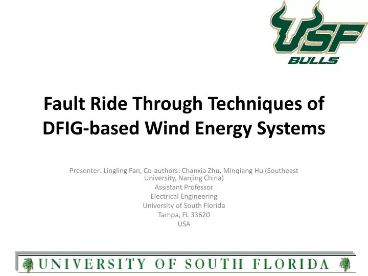 fault ride through techniques of dfig based wind energy systems