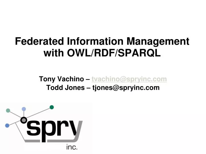 federated information management with owl rdf sparql