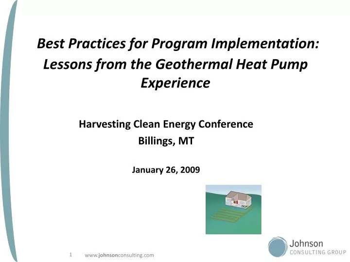 best practices for program implementation lessons from the geothermal heat pump experience