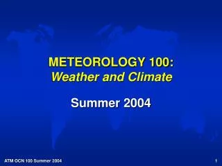 meteorology 100 weather and climate