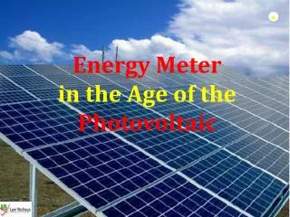Energy Meter in the Age of the Photovoltaic