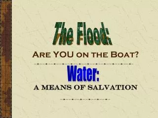 are you on the boat