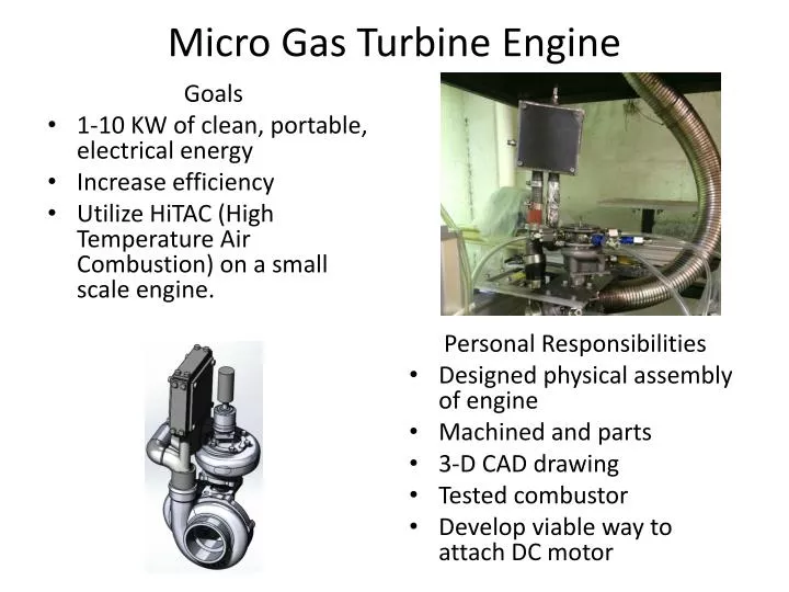 micro gas turbine engine