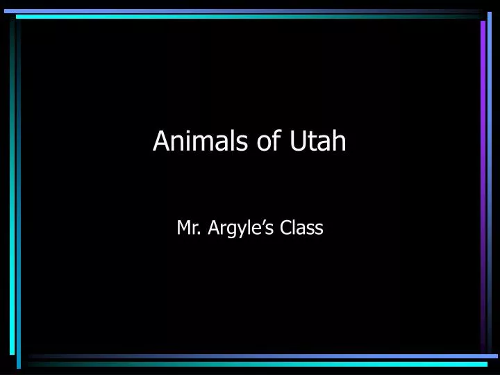 animals of utah