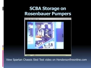 SCBA Storage on Rosenbauer Pumpers