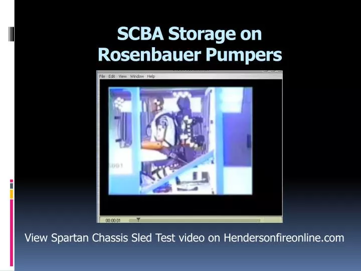 scba storage on rosenbauer pumpers