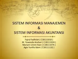 sistem informasi manajemen sistem informasi akuntansi