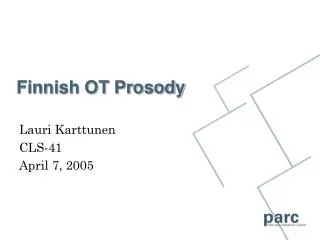 Finnish OT Prosody