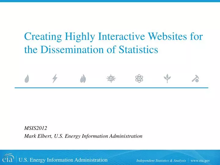creating highly interactive websites for the dissemination of statistics