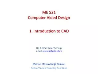 1. Introduction to CAD