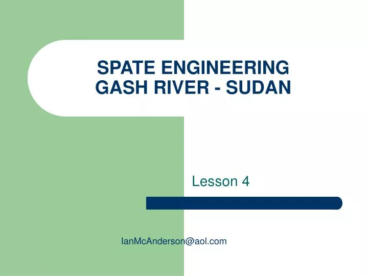spate engineering gash river sudan