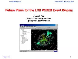 Future Plans for the LCD WIRED Event Display