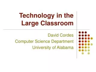 Technology in the Large Classroom