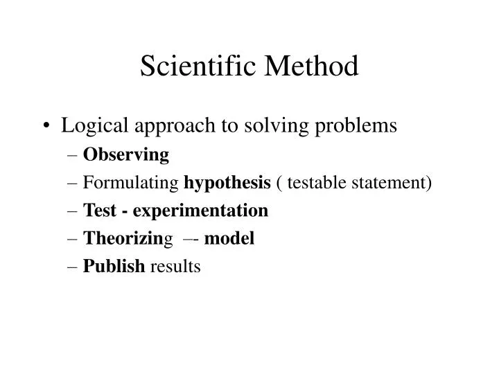 scientific method