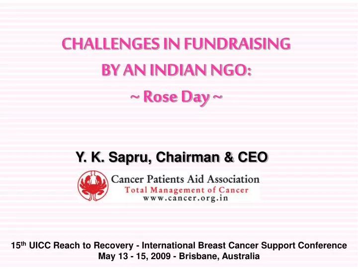challenges in fundraising by an indian ngo rose day