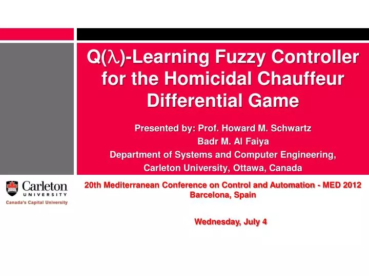 q learning fuzzy controller for the homicidal chauffeur differential game