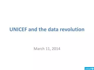 UNICEF and the data revolution