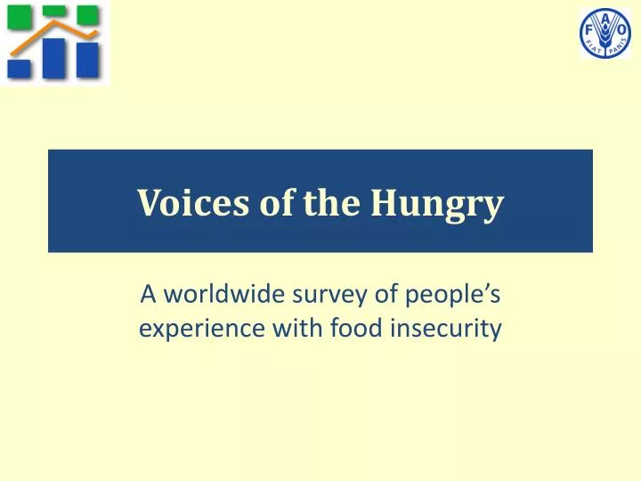 voices of the hungry