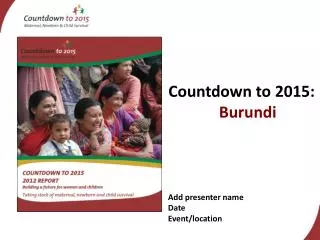 Countdown to 2015: Burundi