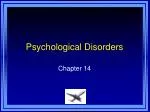 Psychological Disorders - slide 1