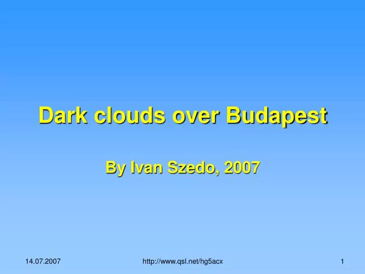 dark clouds over budapest