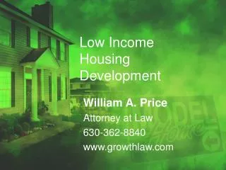 Low Income Housing Development