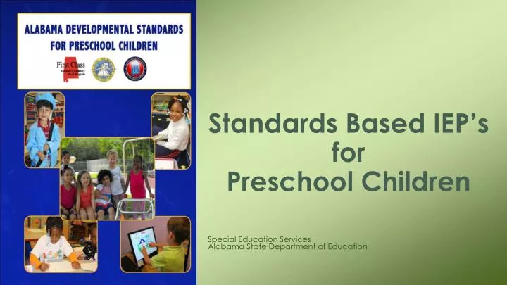 standards based iep s for preschool children