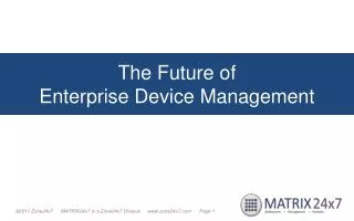 The Future of Enterprise Device Management