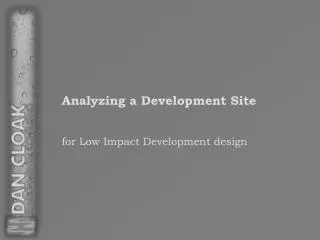 Analyzing a Development Site